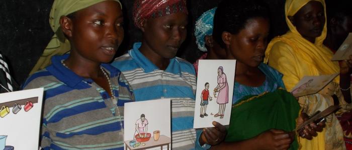 A group of female CHC members at a training session