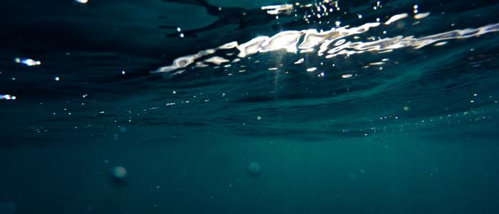 An image of clear blue water